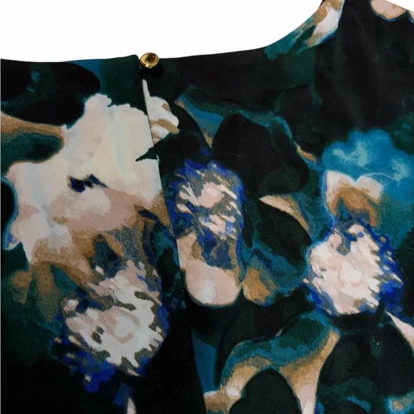 Calvin Klein Women's Floral Print Sleeveless Blouse L - Picture 7 of 10